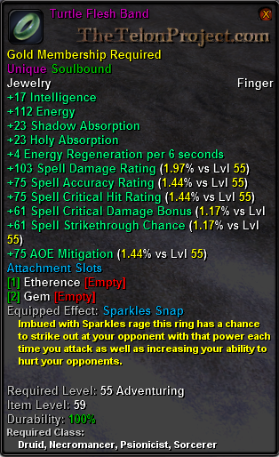 In-game tooltip for Turtle Flesh Band