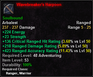 In-game tooltip for Wavebreakers Harpoon