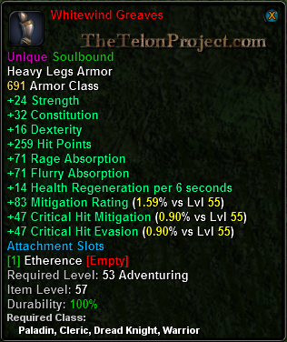 In-game tooltip for Whitewind Greaves
