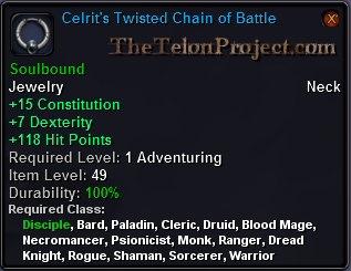 In-game tooltip for Celrit's Twisted Chain of Battle
