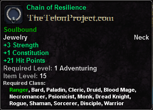 In-game tooltip for Chain of Resilience
