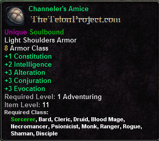 In-game tooltip for Channeler's Amice