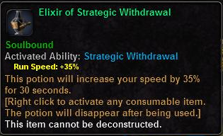 In-game tooltip for Elixir of Strategic Withdrawal