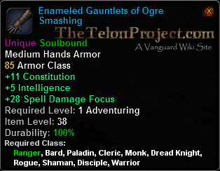 In-game tooltip for Enameled Gauntlets of Ogre Smashing