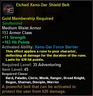 In-game tooltip for Etched Xeno-Bar Shield Belt