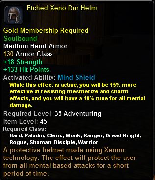 In-game tooltip for Etched Xeno-Dar Hem
