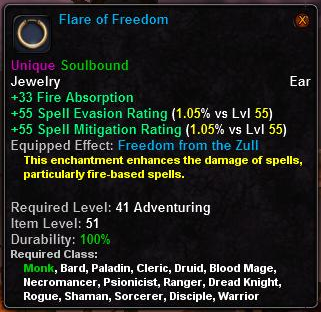 In-game tooltip for Flare of Freedom