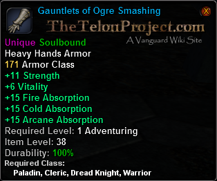 In-game tooltip for Gauntlets of Ogre Smashing