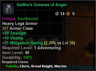 In-game tooltip for Gelthu's Greaves of Anger