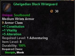 In-game tooltip for Ghelgadian Black Wristguard