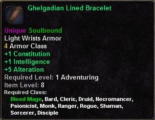 In-game tooltip for Ghelgadian Lined Bracelet