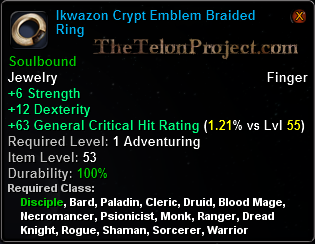 In-game tooltip for Ikwazon Crype Emblem Braided Ring