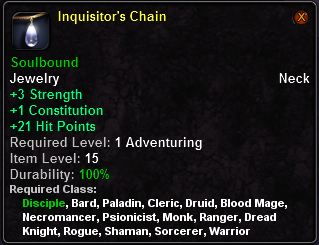In-game tooltip for Inquisitor's Chain
