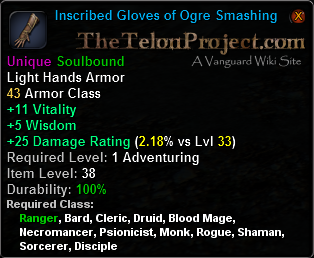 In-game tooltip for Inscribed Gauntlets of Ogre Smashing