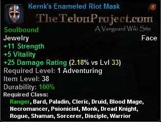 In-game tooltip for Kernk's Enameled Riot Mask