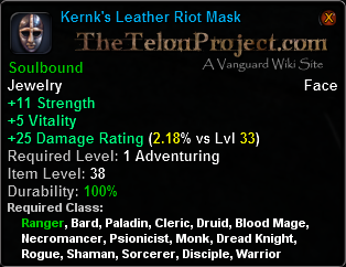 In-game tooltip for Kernk's Leather Riot Mask