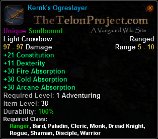 In-game tooltip for Kernk's Ogreslayer