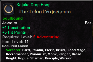 In-game tooltip for Kojuko Drop Hoop