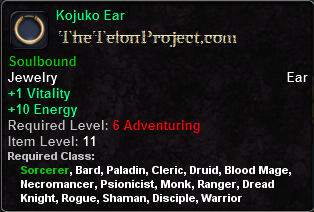 In-game tooltip for Kojuko Ear