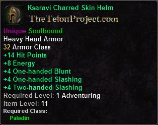 In-game tooltip for Ksaravi Charred Skin Helm