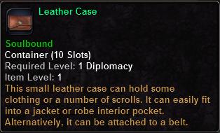 In-game tooltip for Leather Case