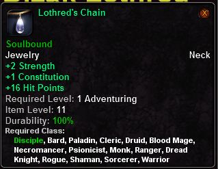In-game tooltip for Lothred's Chain