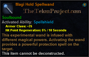 In-game tooltip for Magi Hold Spellwand