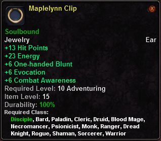 In-game tooltip for Maplelynn Clip