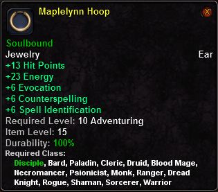 In-game tooltip for Maplelynn Hoop