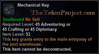 In-game tooltip for Mechanical Key