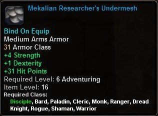 In-game tooltip for Mekalian Researchers Undermesh