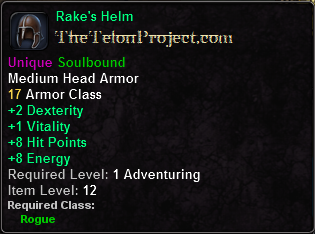 In-game tooltip for Rake's Helm