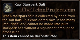 In-game tooltip for Raw Starkspark Salt