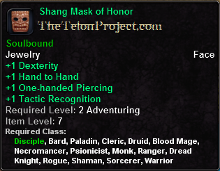 In-game tooltip for Shang Mask of Honor