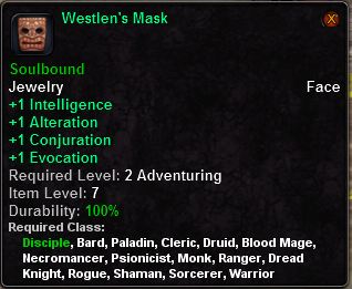 In-game tooltip for Westlen's Mask