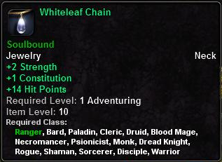 In-game tooltip for Whiteleaf Chain