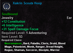 In-game tooltip for Xakrin Scouts Hoop