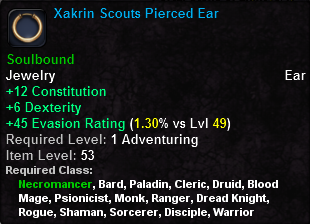 In-game tooltip for Xakrin Scouts Pierced Ear