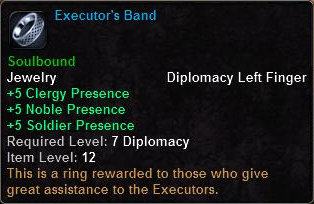 In-game tooltip for Executor's Band