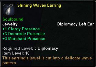 In-game tooltip for Shining Waves Earring