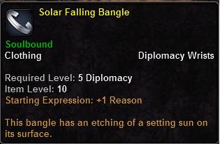In-game tooltip for Solar Falling Bangle