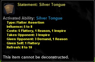 In-game tooltip for Silver Tongue