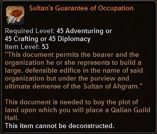 In-game tooltip for Sultans Guarantee Of Occupation
