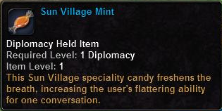In-game tooltip for Sun Village Mint