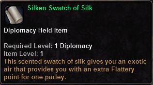 In-game tooltip for Swatch Of Silk