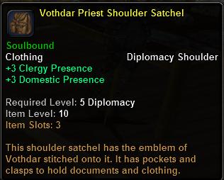 In-game tooltip for Vothdar Priest Shoulder Satchel