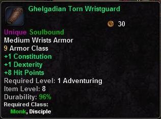In-game tooltip for Ghelgadian Torn Wristguard